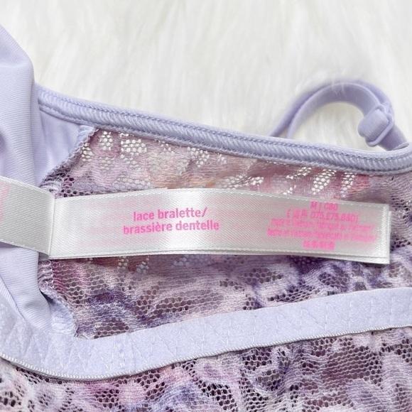 PINK Victorias Secret Lace Bralette Bra Floral - Picture 4 of 4